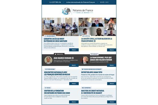 La lettre des notaires de France dans le monde / Mars 2021 La lettre des notaires de France dans le monde / Mars 2021