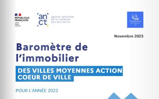 Présentation du 4ème Baromètre de l'immobilier des villes moyennes - Action Coeur de Ville Présentation du 4ème Baromètre de l'immobilier des villes moyennes - Action Coeur de Ville