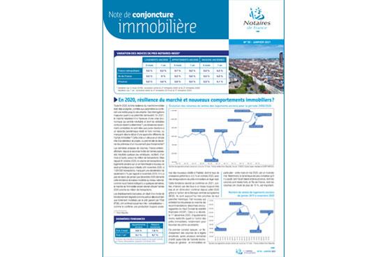 Note de conjoncture immobilière n°50 / Janvier 2021 Note de conjoncture immobilière n°50 / Janvier 2021